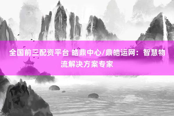 全国前三配资平台 皓鼎中心/鼎皓运网：智慧物流解决方案专家