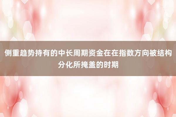 侧重趋势持有的中长周期资金在在指数方向被结构分化所掩盖的时期