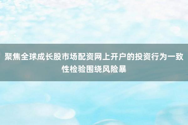 聚焦全球成长股市场配资网上开户的投资行为一致性检验围绕风险暴
