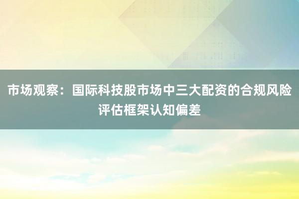 市场观察：国际科技股市场中三大配资的合规风险评估框架认知偏差